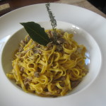 taglierini ragù agnello e carciofi